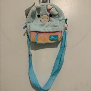 Squishmallows Unicorn Plush Bag - Blue and Pastel